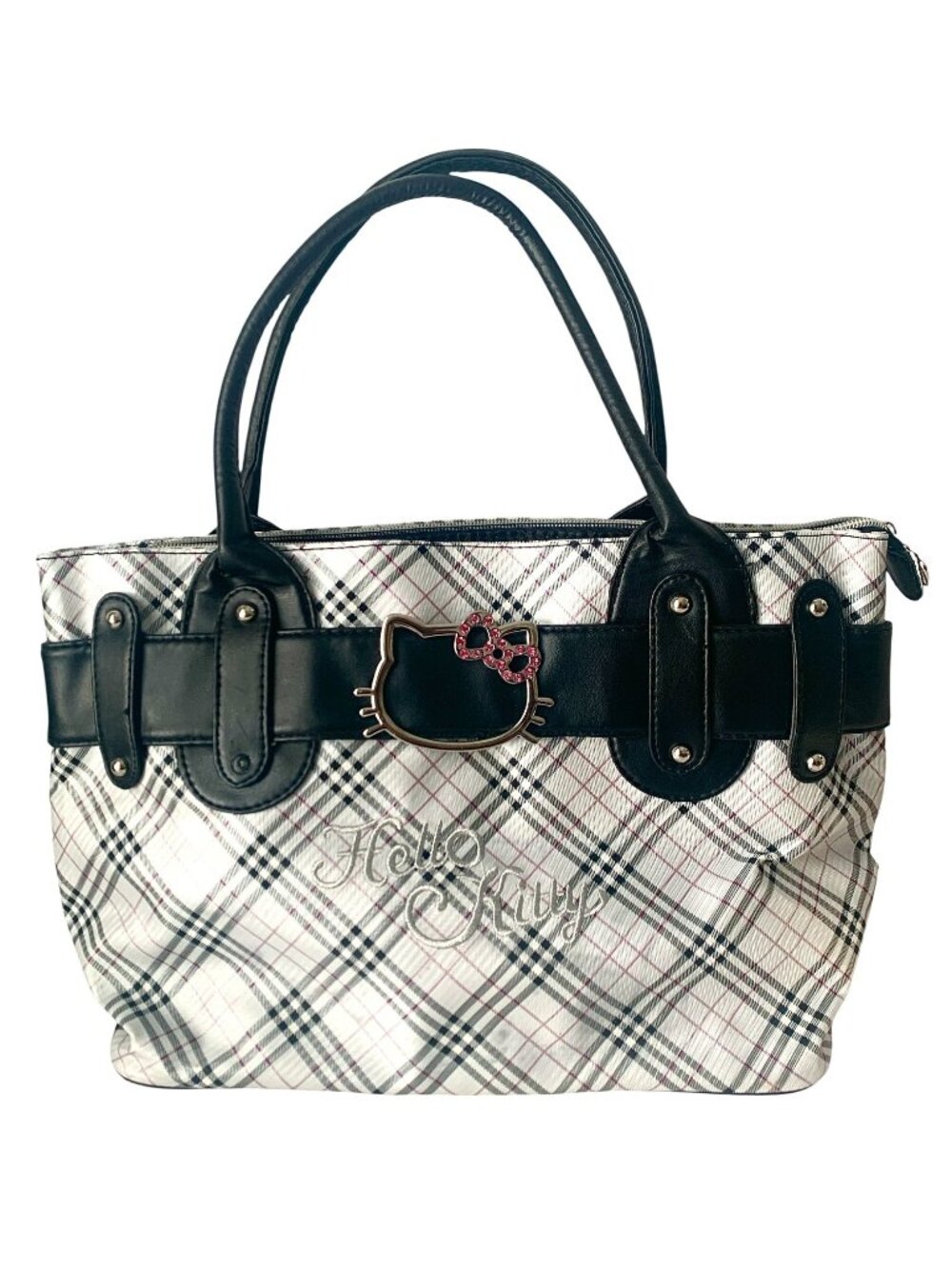 Hello Kitty Scottish Style Handbag Shopping Tote Purse